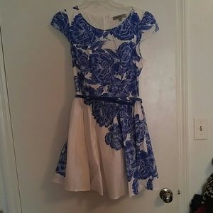 Baileyblue floral blue and white dress
